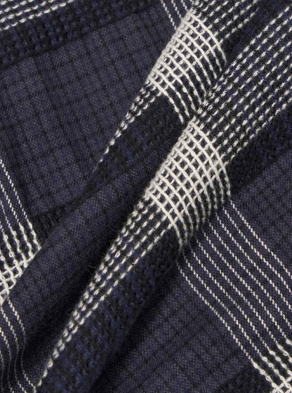 UNIVERSAL WORKS EASY OVERSHIRT POLKA CHECK - CHARCOAL
