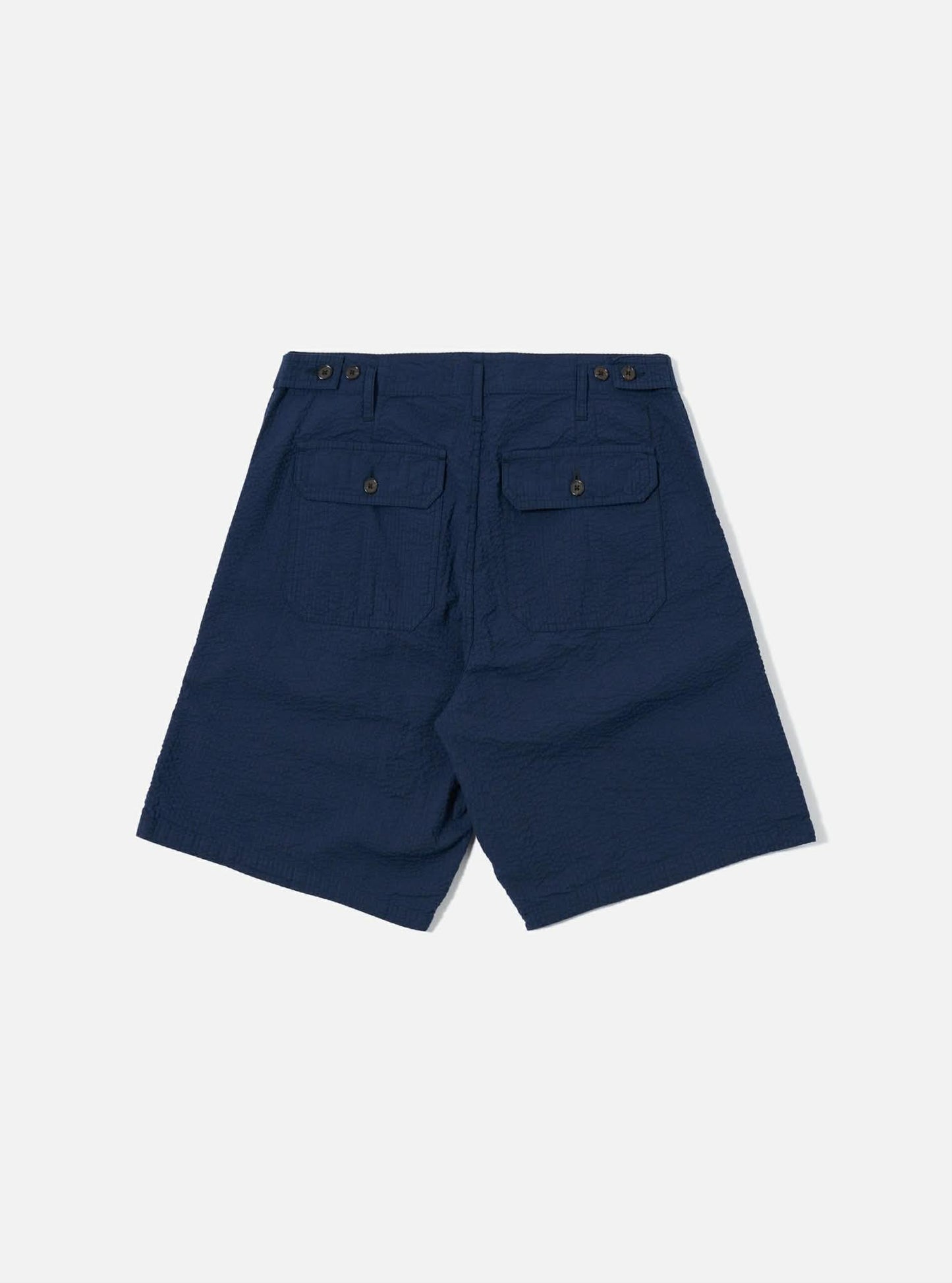UNIVERSAL WORKS CLEAN SHORT DERBY STRIPE - NAVY