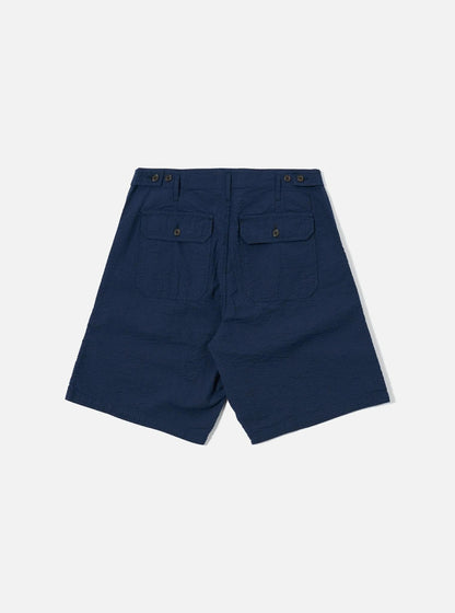UNIVERSAL WORKS CLEAN SHORT DERBY STRIPE - NAVY