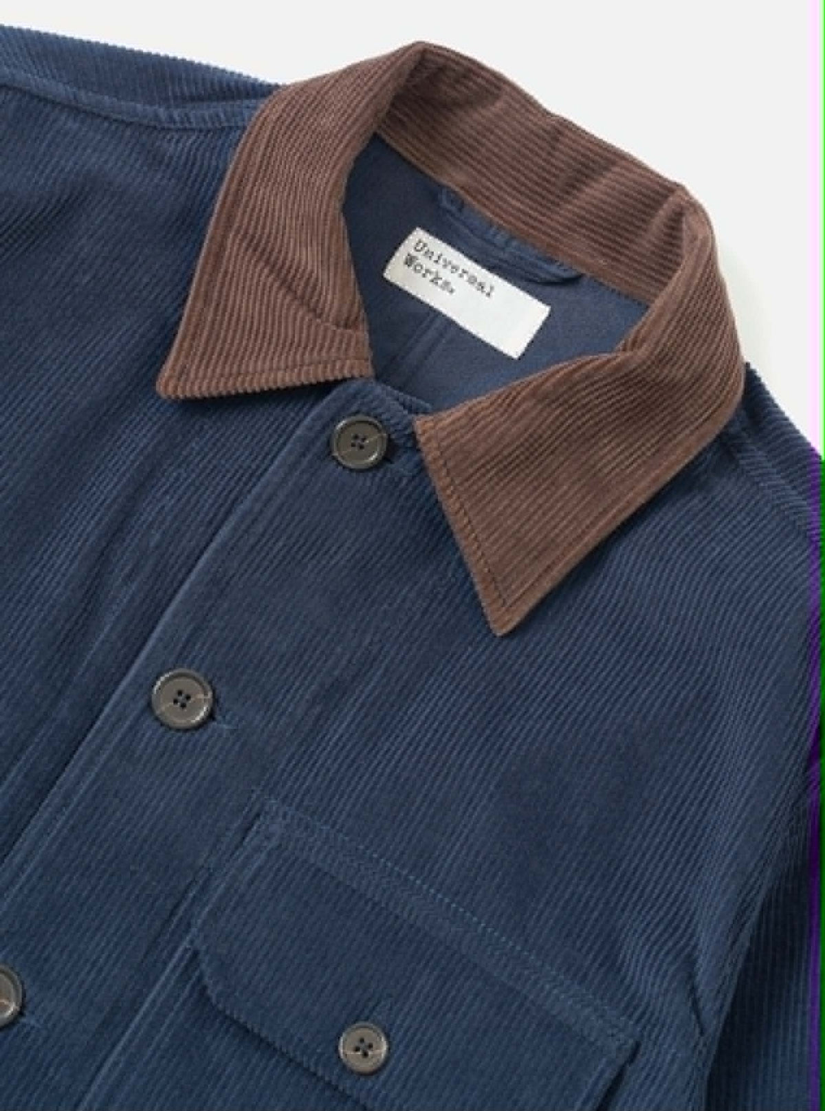 UNIVERSAL WORKS UTILITY JACKET CORD - DARK NAVY