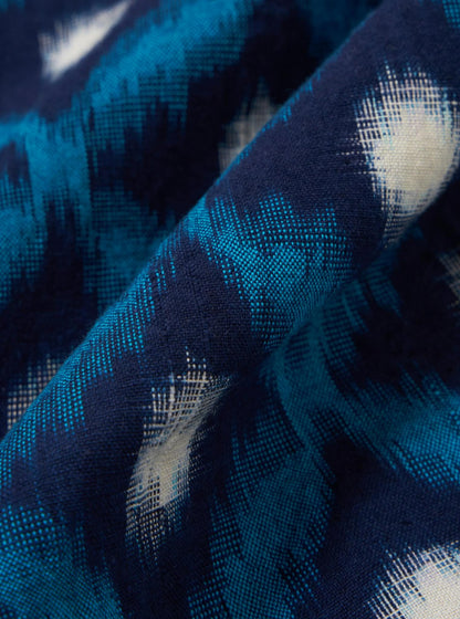 UNIVERSAL WORKS DECK SHIRT DIAMOND IKAT - INDIGO