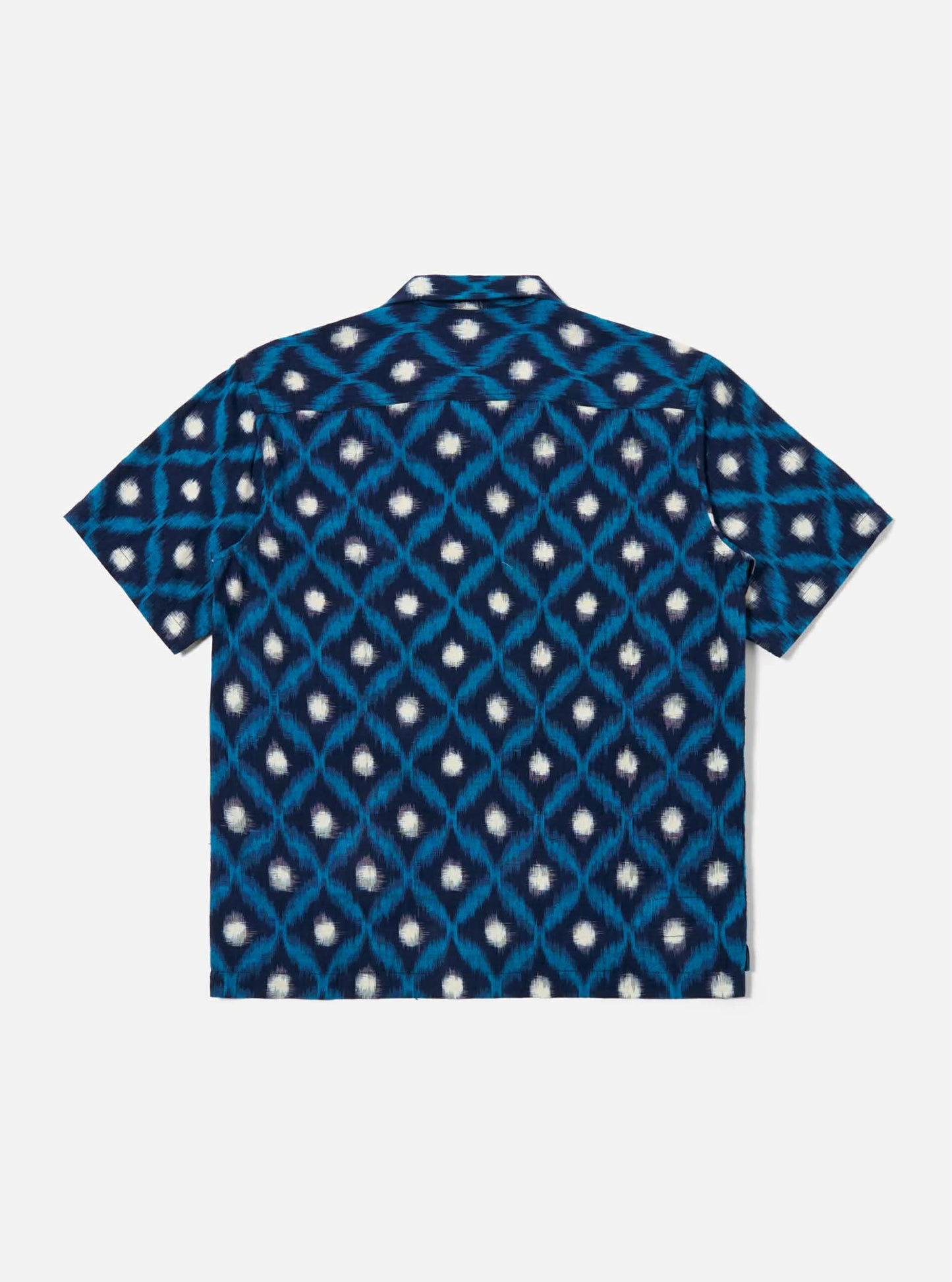 UNIVERSAL WORKS DECK SHIRT DIAMOND IKAT - INDIGO