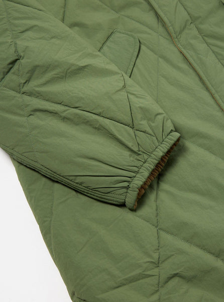 UNIVERSAL WORKS DIAMOND QUILT PARKA RECYCLED NYLON - GREEN