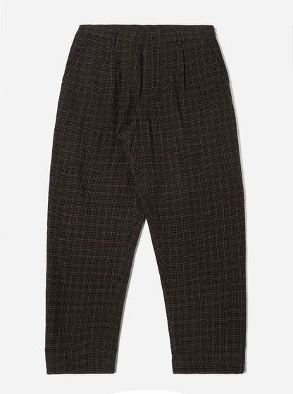 UNIVERSAL WORKS DUKE PANT CEDAR CHECK - BROWN