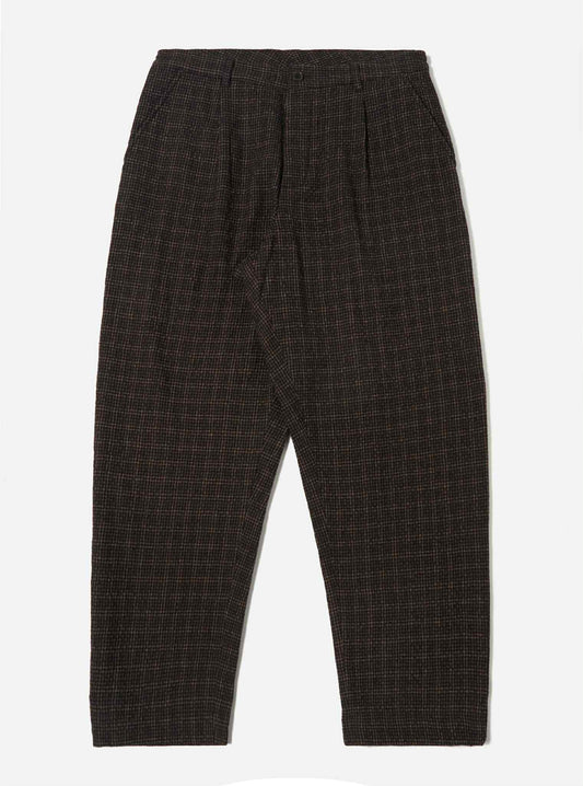 UNIVERSAL WORKS DUKE PANT CEDAR CHECK - BROWN