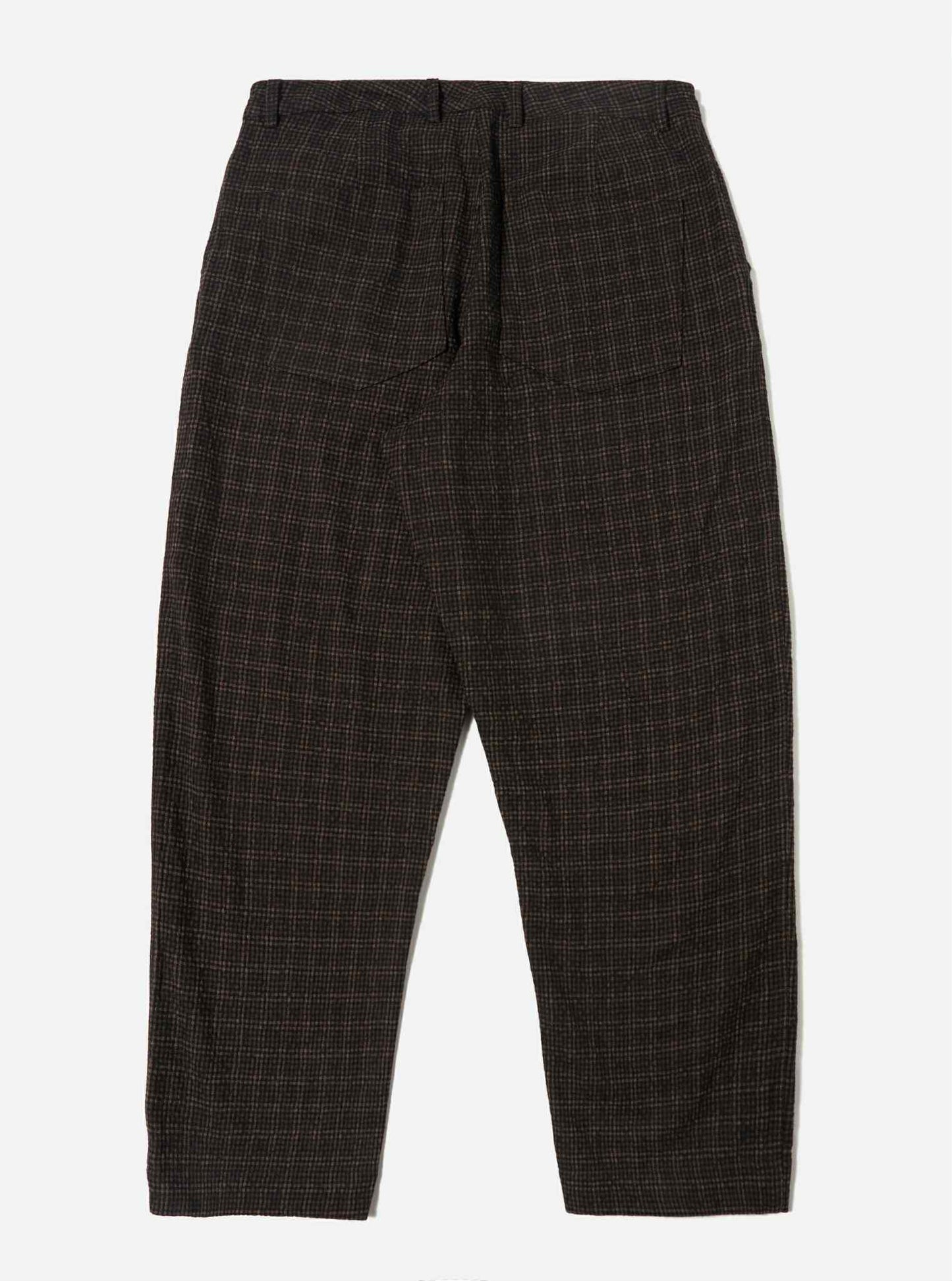 UNIVERSAL WORKS DUKE PANT CEDAR CHECK - BROWN