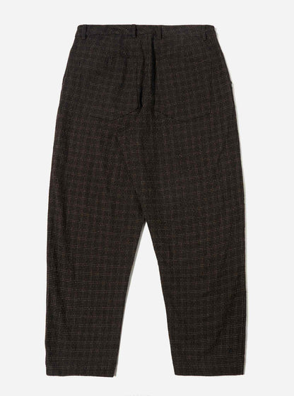 UNIVERSAL WORKS DUKE PANT CEDAR CHECK - BROWN