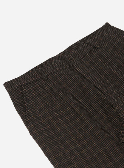 UNIVERSAL WORKS DUKE PANT CEDAR CHECK - BROWN