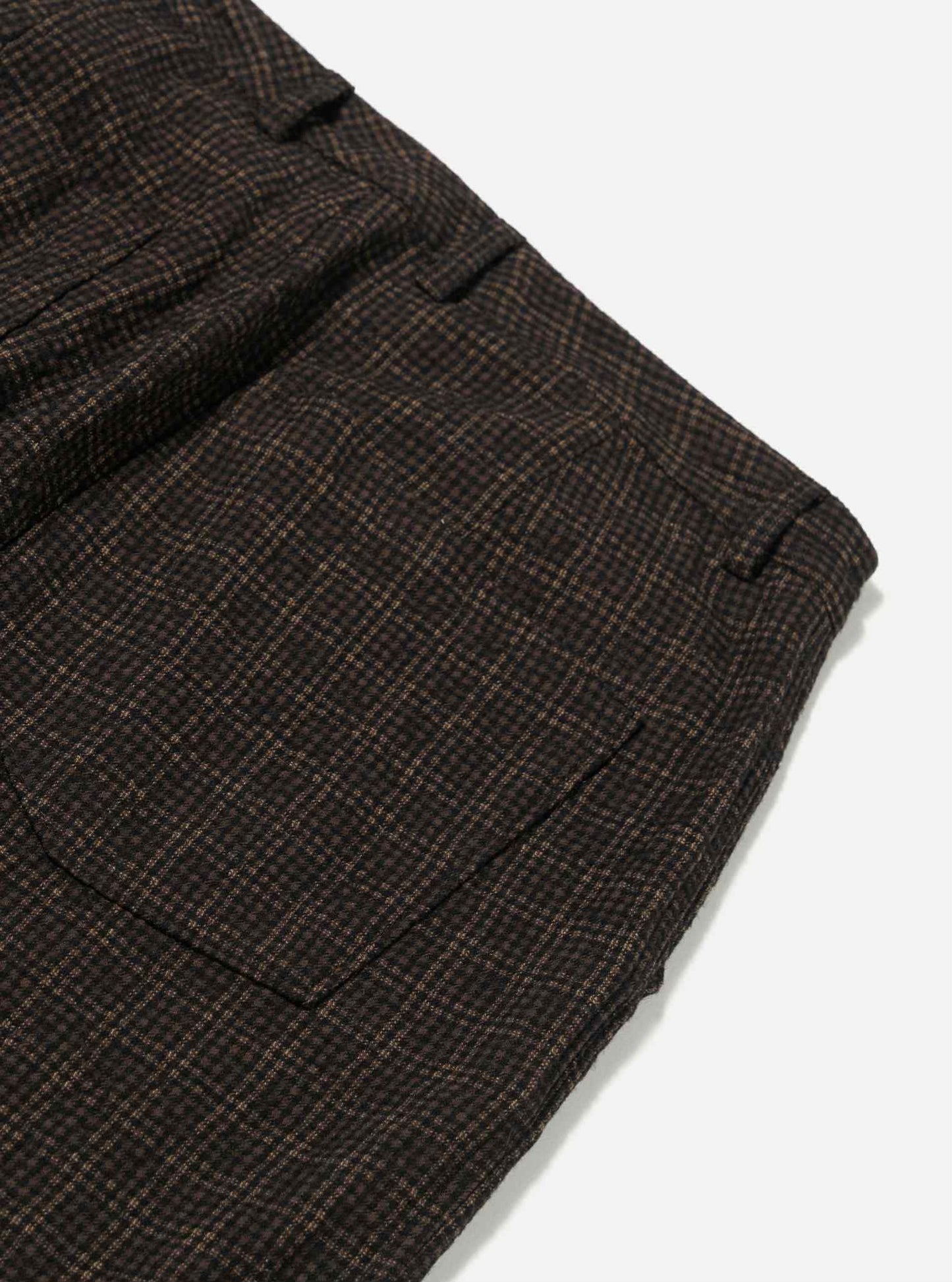 UNIVERSAL WORKS DUKE PANT CEDAR CHECK - BROWN