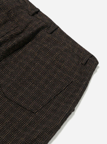 UNIVERSAL WORKS DUKE PANT CEDAR CHECK - BROWN