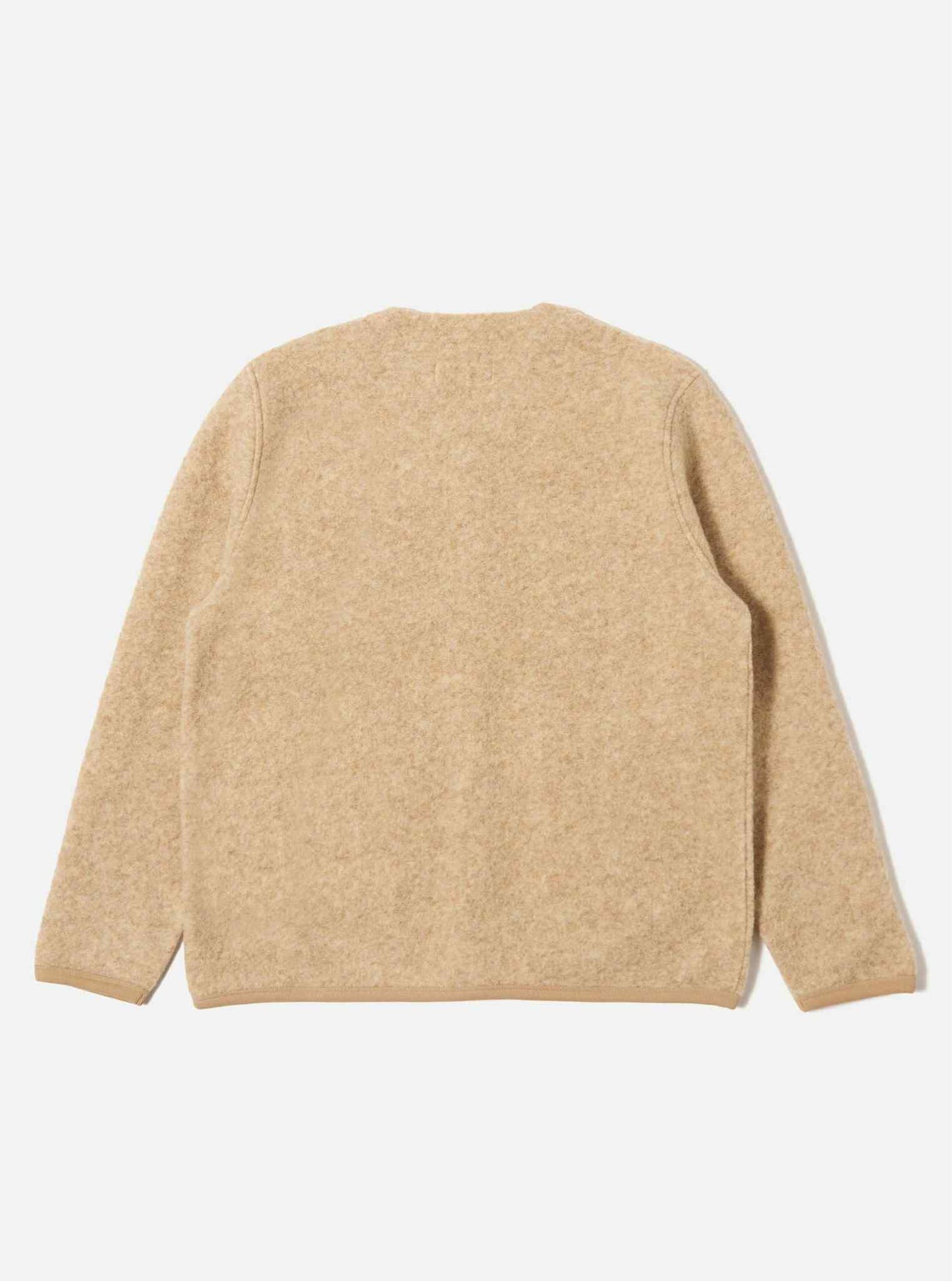 UNIVERSAL WORKS CARDIGAN WOOL FLEECE - FAWN