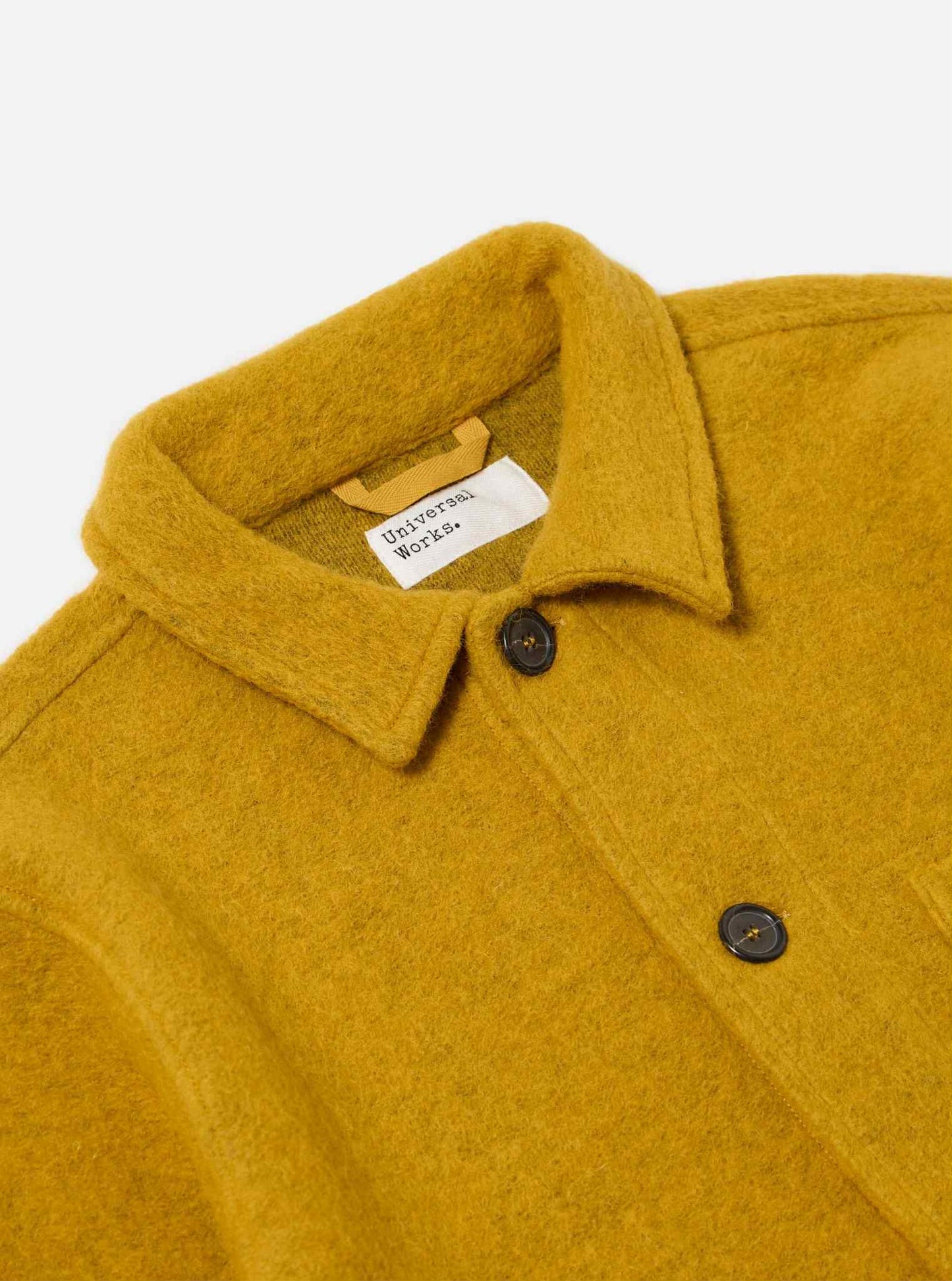 UNIVERSAL WORKS FIELD JACKET WOOL FLEECE - YELLOW