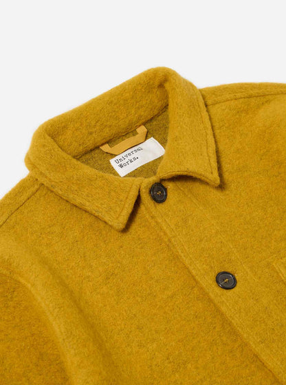 UNIVERSAL WORKS FIELD JACKET WOOL FLEECE - YELLOW