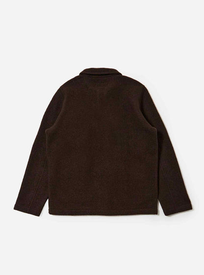 UNIVERSAL WORKS FIELD JACKET WOOL FLEECE - BROWN