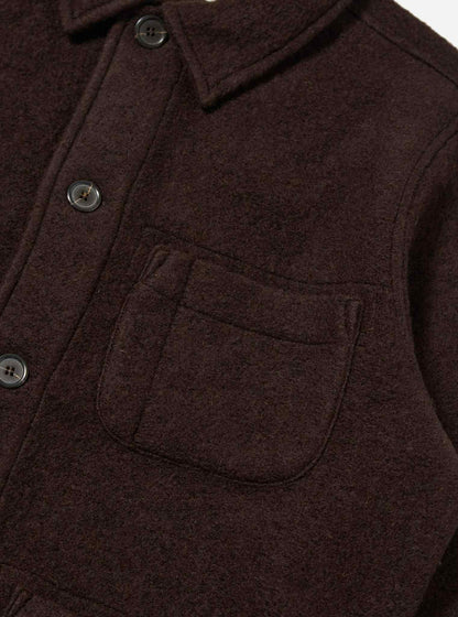 UNIVERSAL WORKS FIELD JACKET WOOL FLEECE - BROWN