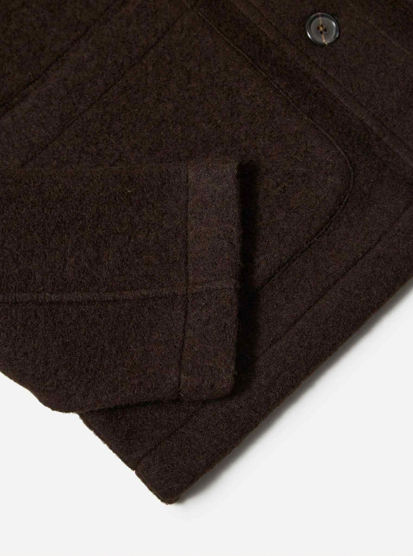 UNIVERSAL WORKS FIELD JACKET WOOL FLEECE - BROWN