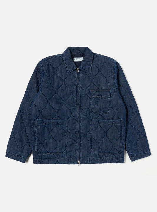 UNIVERSAL WORKS GOWER JACKET QUILT DENIM - INDIGO