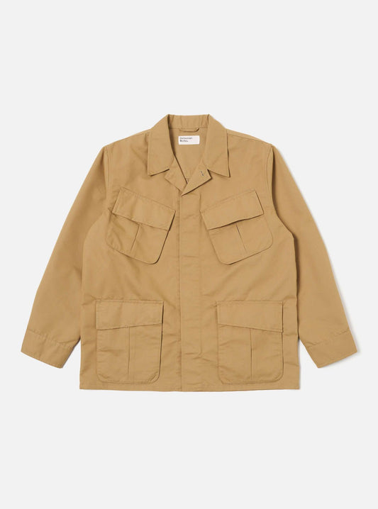 UNIVERSAL WORKS JUNGLE JACKET BRUSHED POLYTECH - SAND