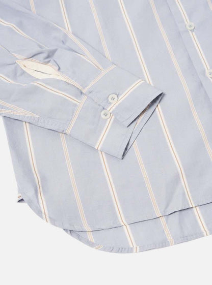 UNIVERSAL WORKS LAZY DAY SHIRT SYDNEY STRIPE - BLUE