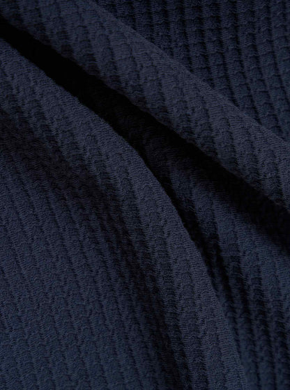 UNIVERSAL WORKS SWEAT SHIRT MR K CREW FANTASY INTERLOCK - NAVY