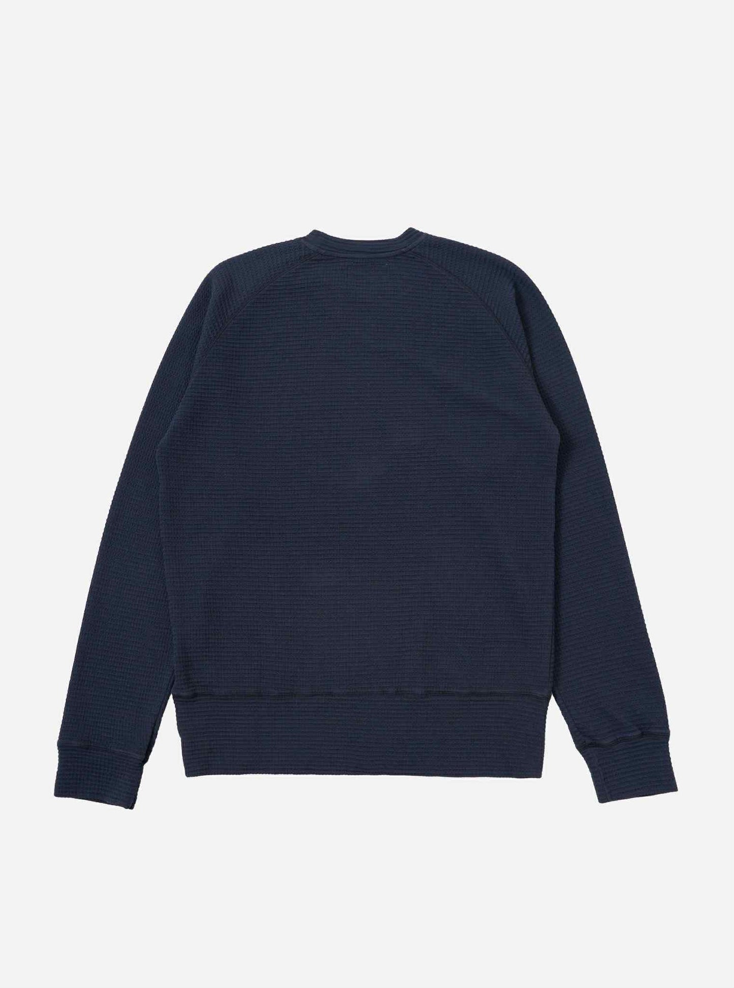 UNIVERSAL WORKS SWEAT SHIRT MR K CREW FANTASY INTERLOCK - NAVY