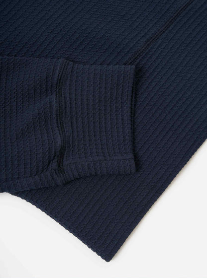 UNIVERSAL WORKS SWEAT SHIRT MR K CREW FANTASY INTERLOCK - NAVY