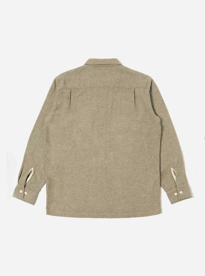 UNIVERSAL WORKS L/S UTILITY SHIRT ALASKA COTTON - OLIVE