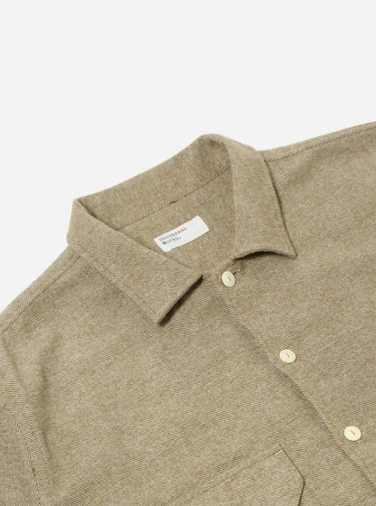 UNIVERSAL WORKS L/S UTILITY SHIRT ALASKA COTTON - OLIVE