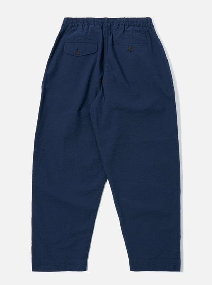 UNIVERSAL WORKS OXFORD PANT DERBY STRIPE - NAVY