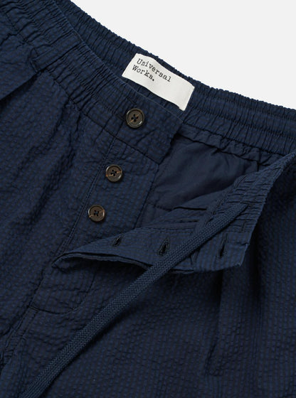 UNIVERSAL WORKS OXFORD PANT DERBY STRIPE - NAVY