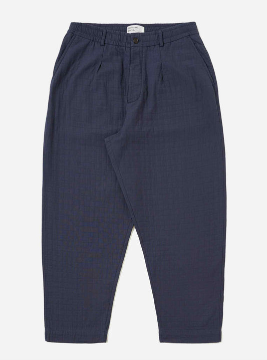 UNIVERSAL WORKS OXFORD PANT RAHIM COTTON - NAVY