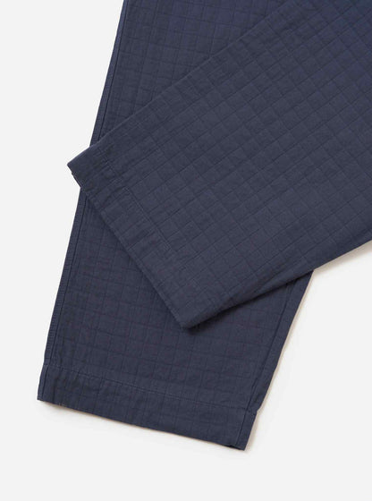 UNIVERSAL WORKS OXFORD PANT RAHIM COTTON - NAVY