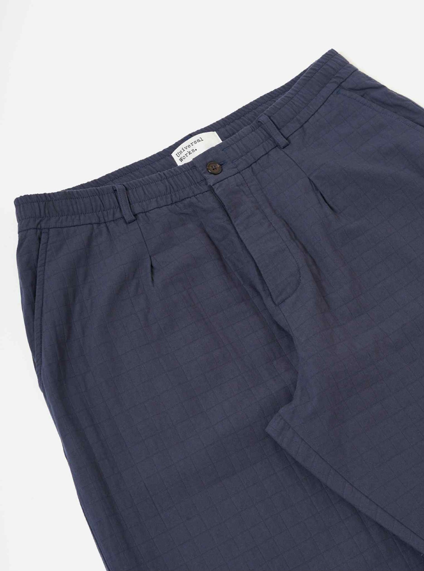 UNIVERSAL WORKS OXFORD PANT RAHIM COTTON - NAVY
