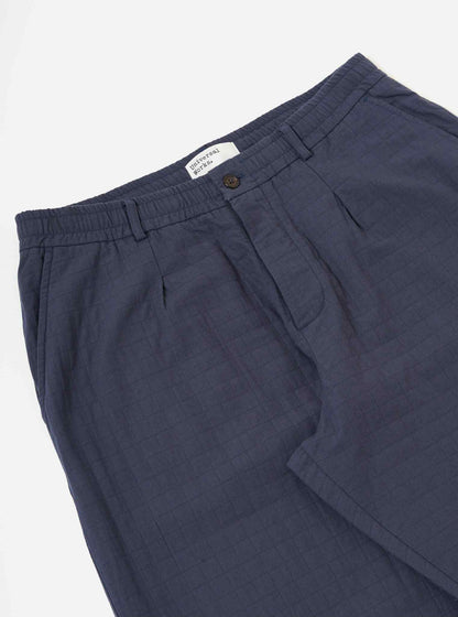 UNIVERSAL WORKS OXFORD PANT RAHIM COTTON - NAVY