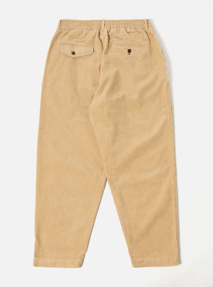 UNIVERSAL WORKS PLEATED TRACK PANT CORD - FAWN