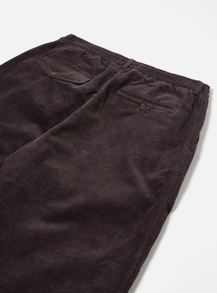 UNIVERSAL WORKS PLEATED TRACK PANT CORD - LICORICE