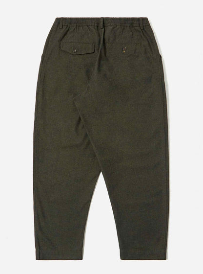 UNIVERSAL WORKS PLEATED TRACK PANT LUCCA SUITING - OLIVE