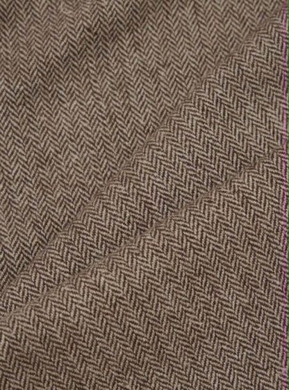 UNIVERSAL WORKS PLEATED TRACK PANT HERRINGBONE WOOL - BROWN