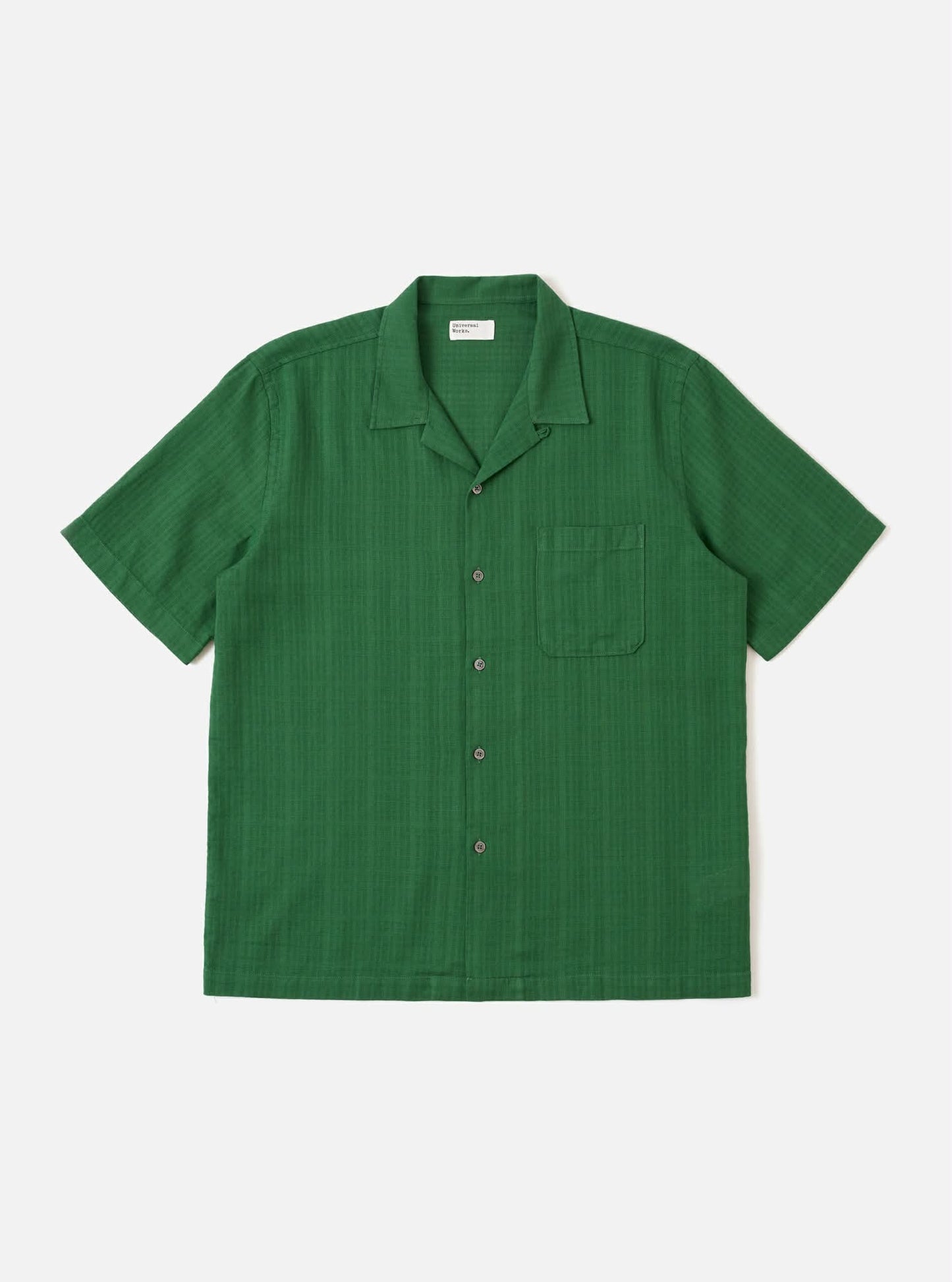 UNIVERSAL WORKS ROAD SHIRT LETTS COTTON - GREEN
