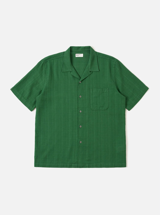 UNIVERSAL WORKS ROAD SHIRT LETTS COTTON - GREEN