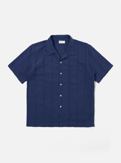 UNIVERSAL WORKS ROAD SHIRT MAUI COTTON - BLUE