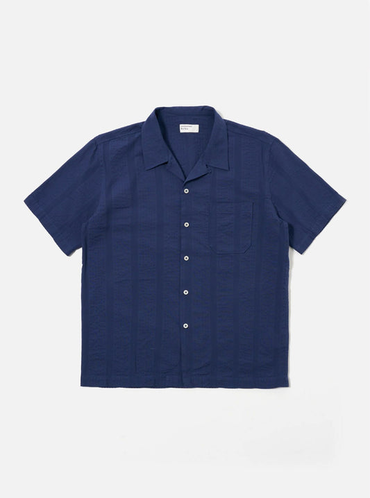 UNIVERSAL WORKS ROAD SHIRT MAUI COTTON - BLUE