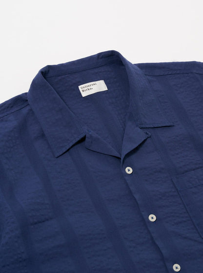 UNIVERSAL WORKS ROAD SHIRT MAUI COTTON - BLUE