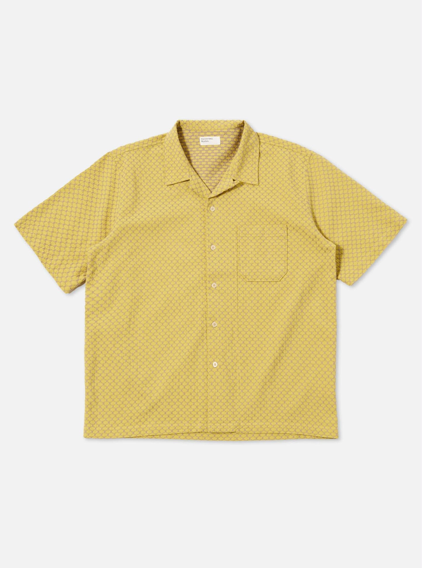 UNIVERSAL WORKS ROAD SHIRT MYKONOS COTTON - YELLOW