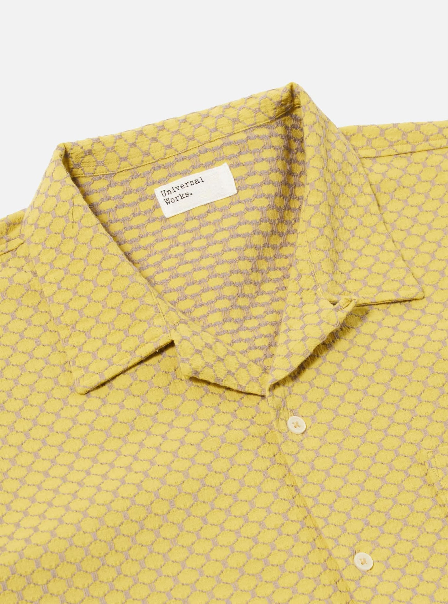 UNIVERSAL WORKS ROAD SHIRT MYKONOS COTTON - YELLOW