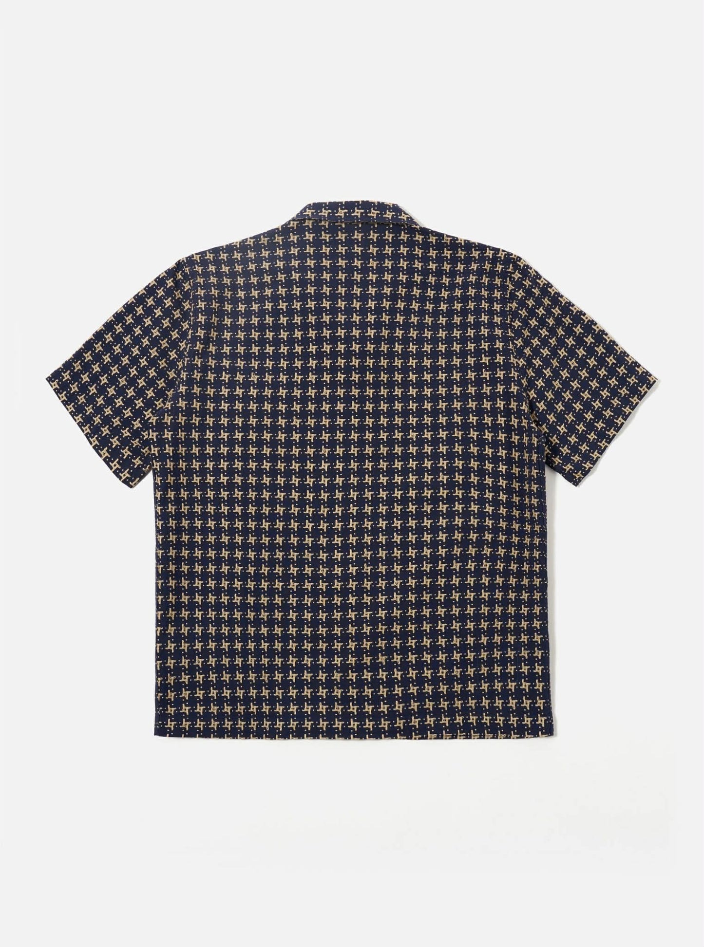 UNIVERSAL WORKS ROAD SHIRT RHODES 8 COTTON - NAVY / SAND