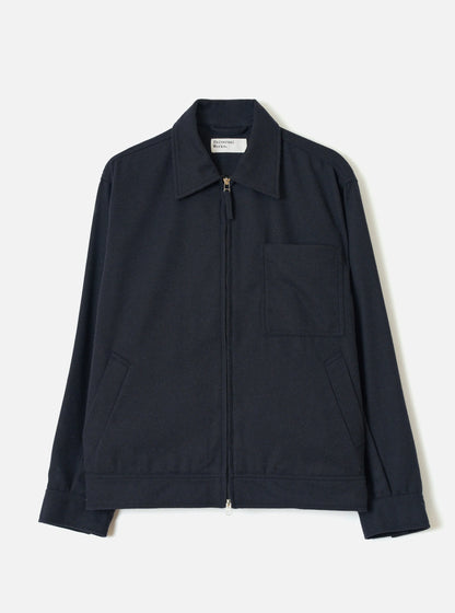 UNIVERSAL WORKS ROSE BOWL JACKET DUBLIN WOOL MIX - NAVY