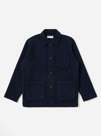 UNIVERSAL WORKS FIELD JACKET TECHNO MELTON - NAVY