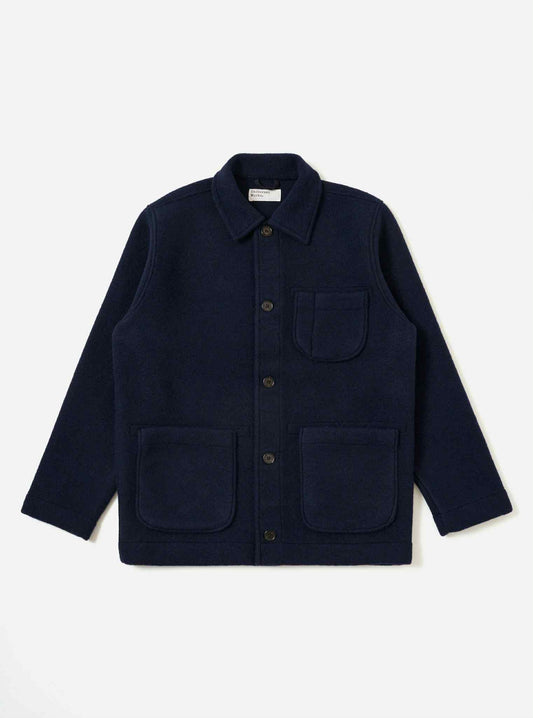UNIVERSAL WORKS FIELD JACKET TECHNO MELTON - NAVY