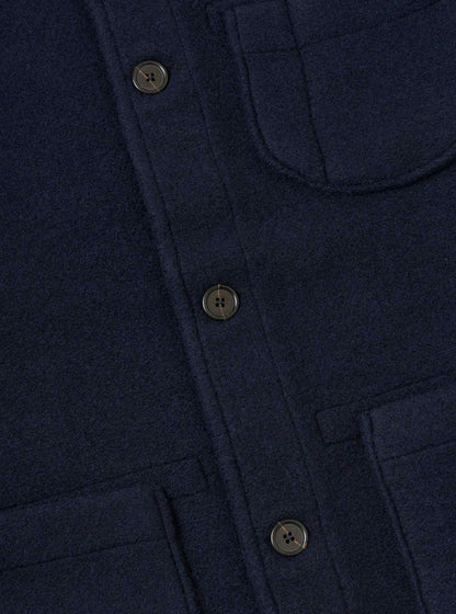 UNIVERSAL WORKS FIELD JACKET TECHNO MELTON - NAVY